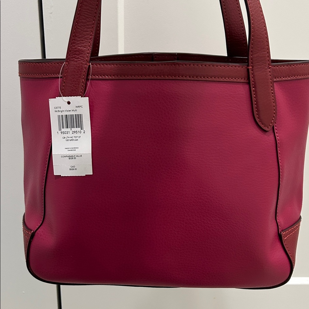 Coach (NWT) Tote 27 in Colorblock With Horse And Carriage - Picture 7 of 16